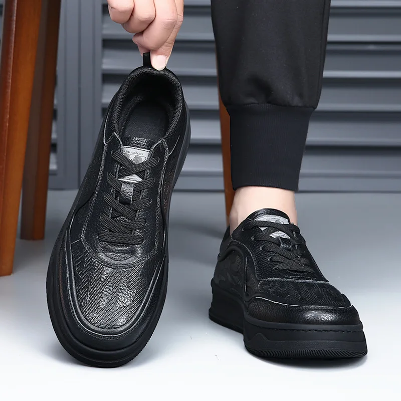 DIMANYU Men's Flat Sneakers 2026 New Spring Genuine Leather Casual Shoes Men's Retro Platform Lace-up Breathable Skate Shoes
DIMANYU Men's Flat Sneakers 2026 New Spring Genuine Leather Casual Shoes Men's Retro Platform Lace-up Breathable Skate Shoes