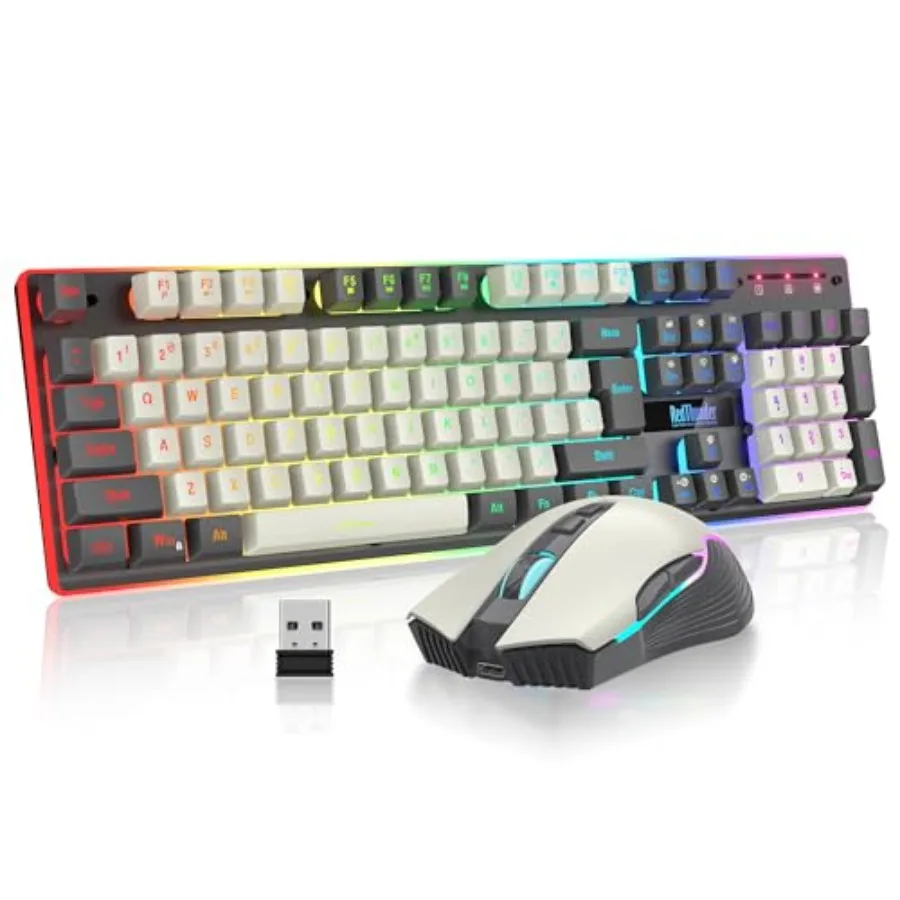 PC gaming keyboard and mouse combo: gray mechanical-feel anti-ghosting keyboard with RGB backlight + 7D 3200DPI mouse rechargea
PC gaming keyboard and mouse combo: gray mechanical-feel anti-ghosting keyboard with RGB backlight + 7D 3200DPI mouse rechargea