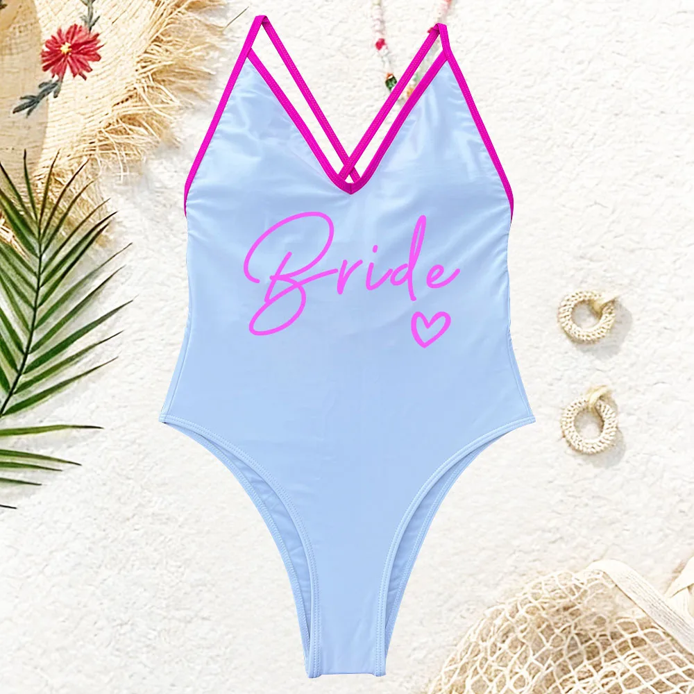 S-XL Team Bridal One-Piece Swimsuit Women Padded Swimwear Bachelorette Party Sexy Beachwear Bathing Suit maillot de bain femme
S-XL Team Bridal One-Piece Swimsuit Women Padded Swimwear Bachelorette Party Sexy Beachwear Bathing Suit maillot de bain femme