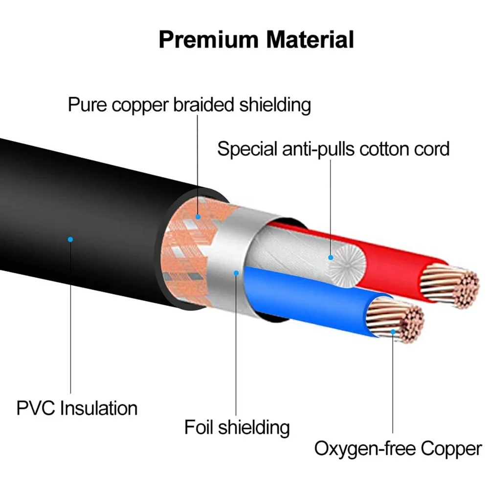 6.5Ft / 2M DMX Cable, 8PCS 3 Pin DMX Cables DMX Wires, DMX512 XLR Male To Female Stage Light Signal Cable
6.5Ft / 2M DMX Cable, 8PCS 3 Pin DMX Cables DMX Wires, DMX512 XLR Male To Female Stage Light Signal Cable
