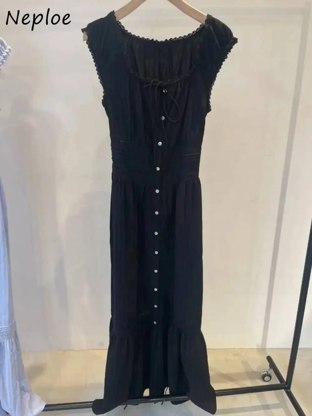 Elegant Celebrity Square Collar Sleeveless Mujer Lace Up Sweet New Patchwork Slim Waist Robe Japan French Mermaid Dress
Elegant Celebrity Square Collar Sleeveless Mujer Lace Up Sweet New Patchwork Slim Waist Robe Japan French Mermaid Dress
