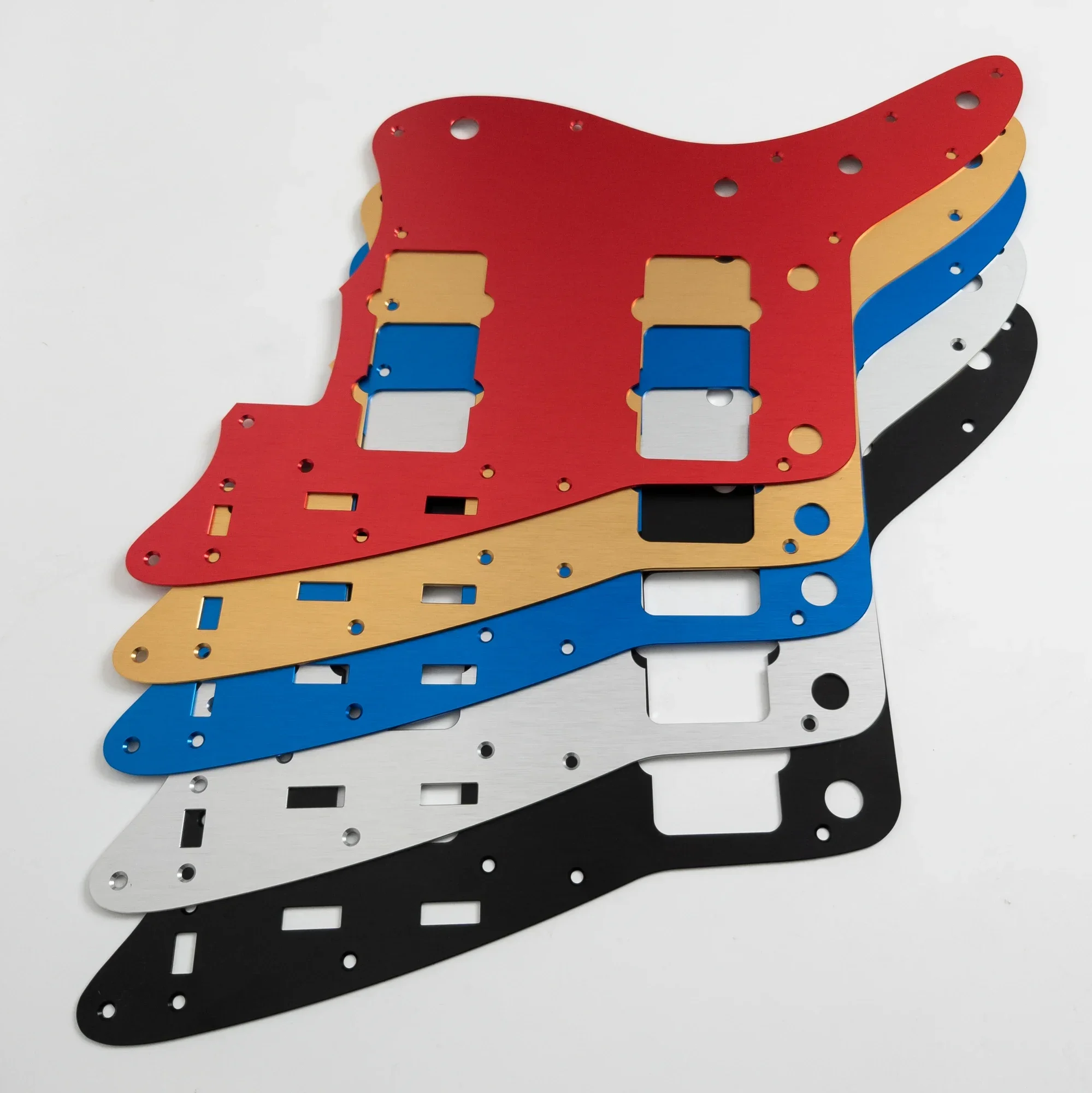 Guitar Pickguard Brushed Aluminum Guitar Scratch Plate for USA Vintage Modified Guitar Protection Plate
Guitar Pickguard Brushed Aluminum Guitar Scratch Plate for USA Vintage Modified Guitar Protection Plate