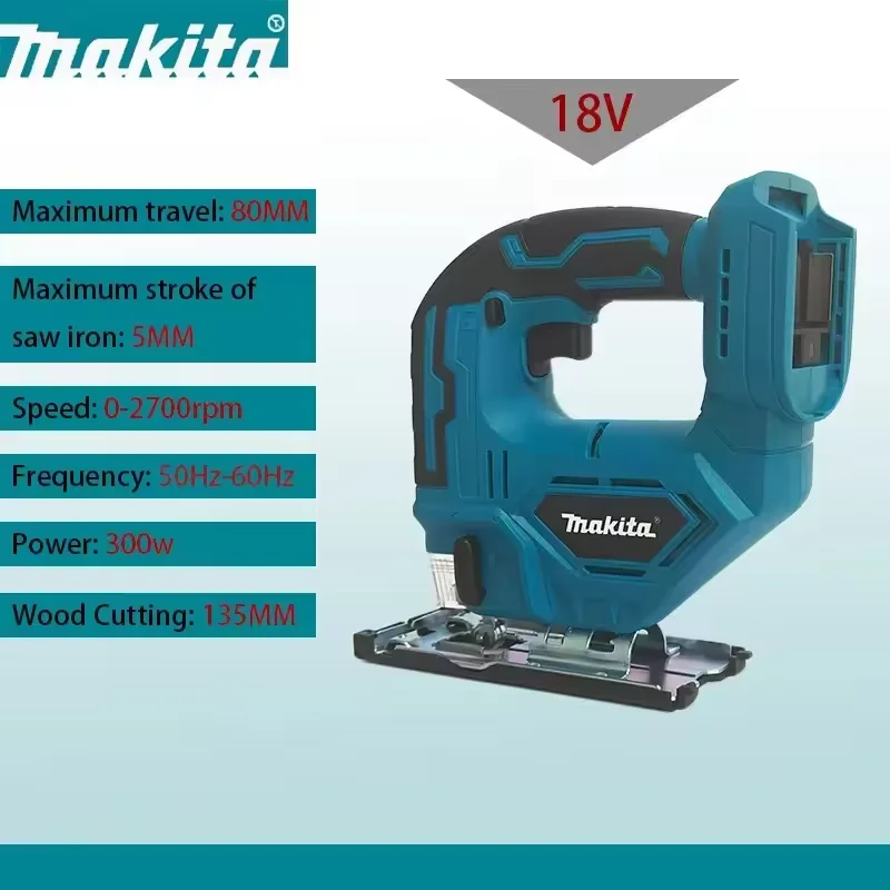 Аккумуляторный лобзик Makita DJV182Z 18В с литиевой батареей для резки дерева и фигурной резки
Аккумуляторный лобзик Makita DJV182Z 18В с литиевой батареей для резки дерева и фигурной резки