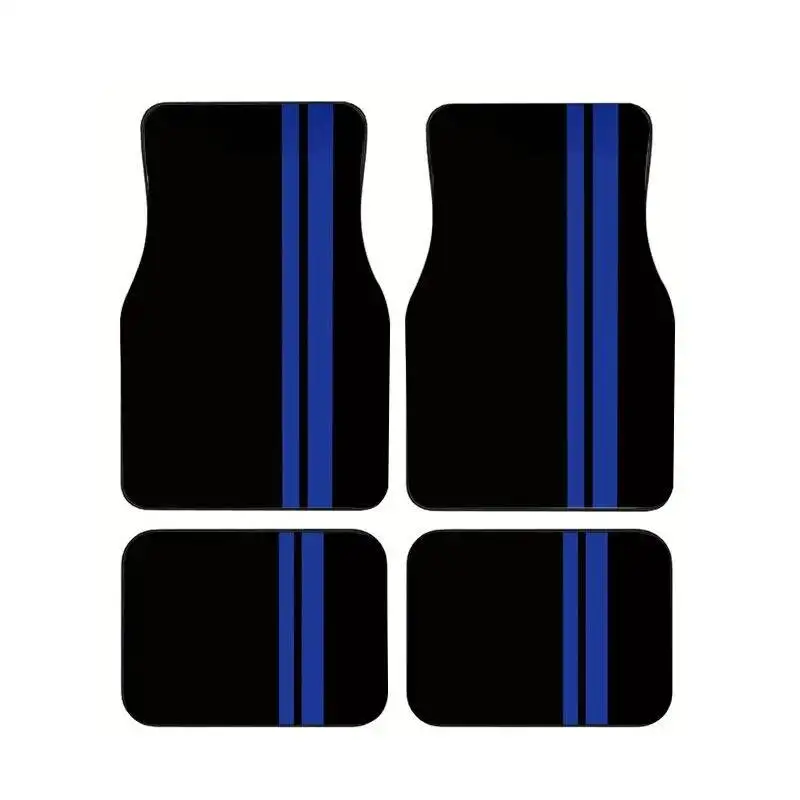 Black Double Blue Striped Car Floor Mats 4Pcs Universal Waterproof Auto Foot Mats Interior Accessories For Sedan SUV Truck Gift
Black Double Blue Striped Car Floor Mats 4Pcs Universal Waterproof Auto Foot Mats Interior Accessories For Sedan SUV Truck Gift
