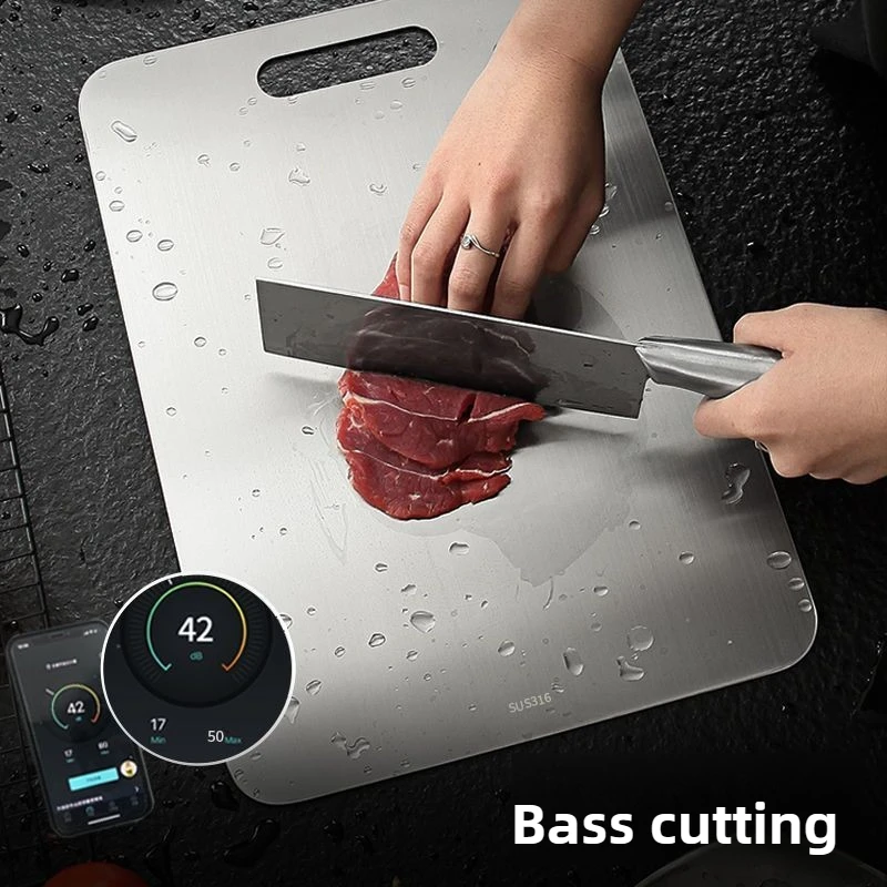 Ultra-Thick Stainless Steel Chopping Board - Dual-Surface for Raw Meat & Veggies, Antibacterial & Slip-Proof Kitchen Must-Have
Ultra-Thick Stainless Steel Chopping Board - Dual-Surface for Raw Meat & Veggies, Antibacterial & Slip-Proof Kitchen Must-Have