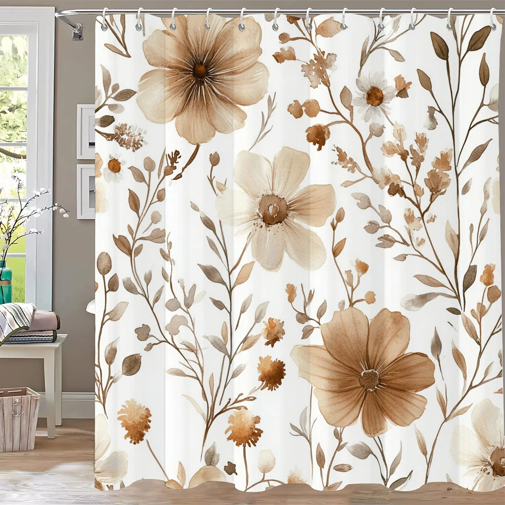 Flower and Leaf style Printed Shower Curtain Bathroom Curtain,Hanging Curtain With 12 Hooks Decoration Machine Washable
Flower and Leaf style Printed Shower Curtain Bathroom Curtain,Hanging Curtain With 12 Hooks Decoration Machine Washable