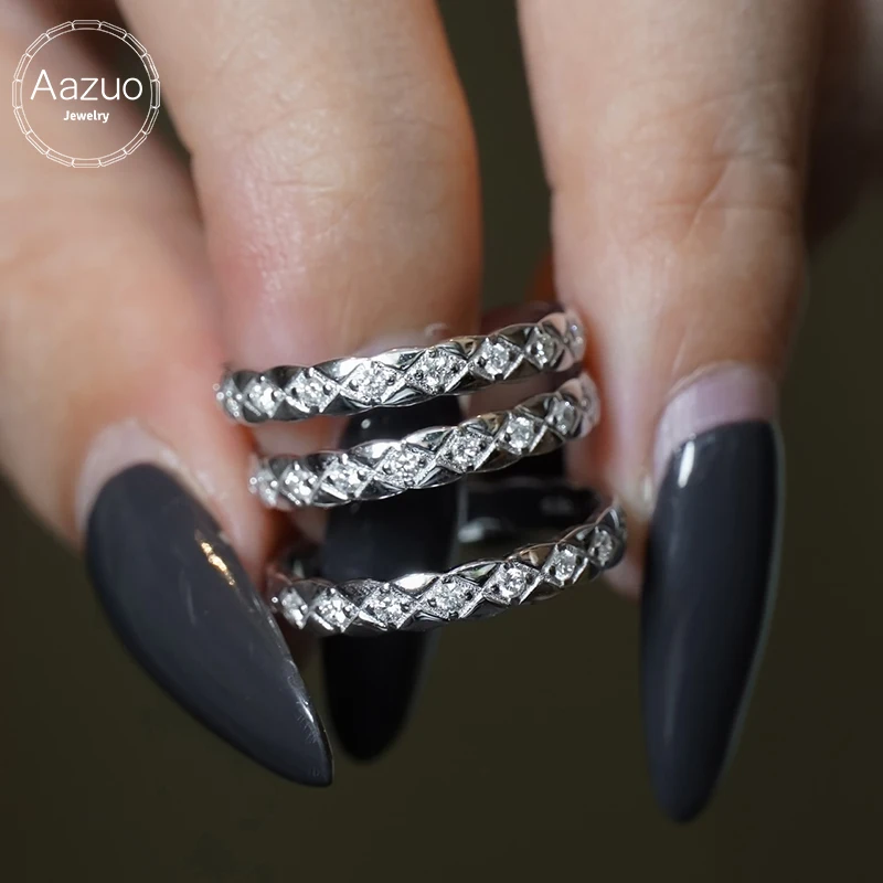 Aazuo Fine Jewelry Real 18K Solid White Gold Natural Diamonds Classic Fairy Lines Ring For Kids Girls Birthday Party Rings AU750
Aazuo Fine Jewelry Real 18K Solid White Gold Natural Diamonds Classic Fairy Lines Ring For Kids Girls Birthday Party Rings AU750