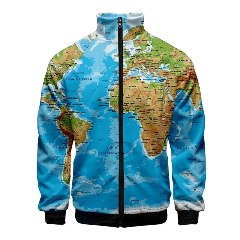 3D Print World Map Jackets For Men Women Street Long Sleeve Coat Oversized Zipper Jacket Personality Male Outerwear Clothes
3D Print World Map Jackets For Men Women Street Long Sleeve Coat Oversized Zipper Jacket Personality Male Outerwear Clothes
