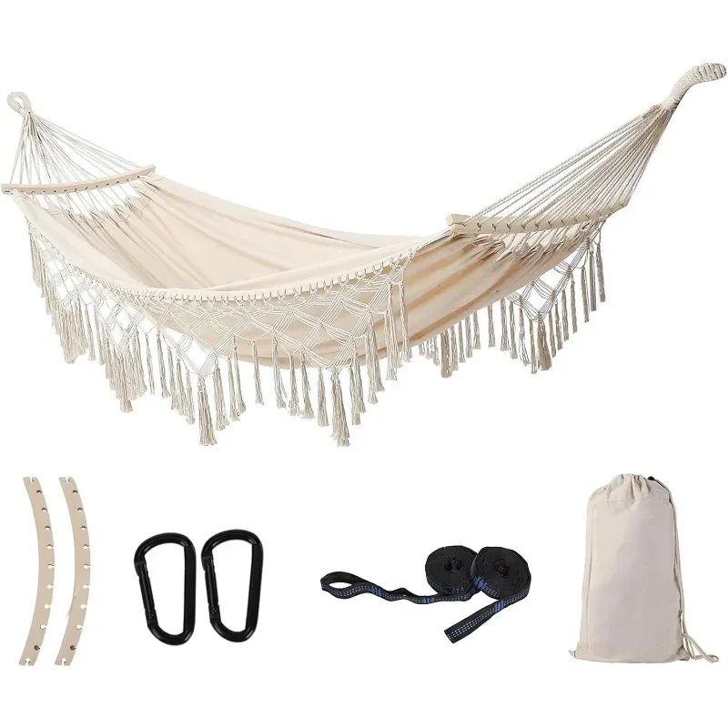 Hammock Hanging Swing Double Max 500lbs Macrame for Indoor Outdoor Patio Yard Garden
Hammock Hanging Swing Double Max 500lbs Macrame for Indoor Outdoor Patio Yard Garden
