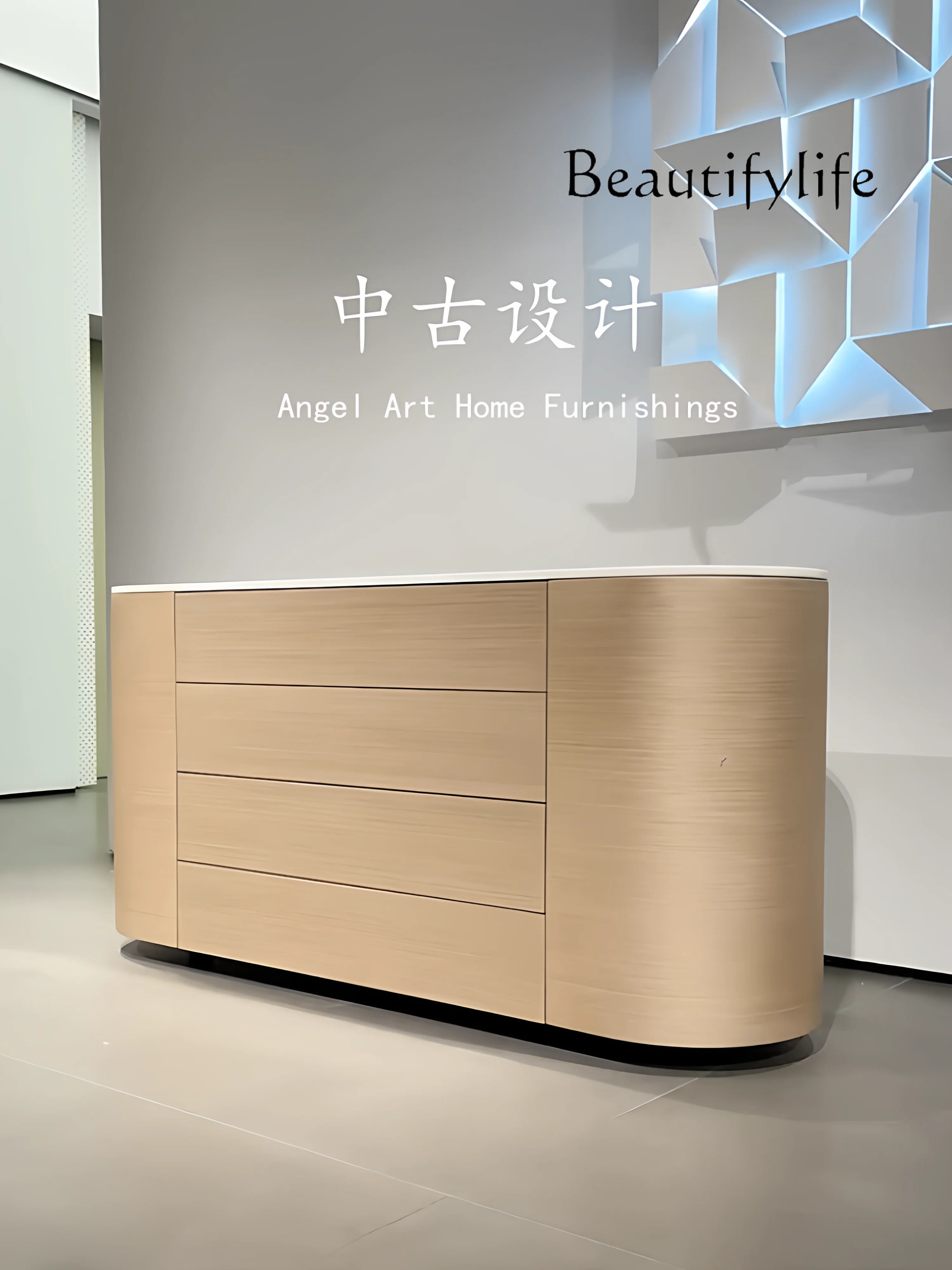 Italian minimalist marble countertop living room bedroom solid wood storage chest Italian side cabinet
Italian minimalist marble countertop living room bedroom solid wood storage chest Italian side cabinet