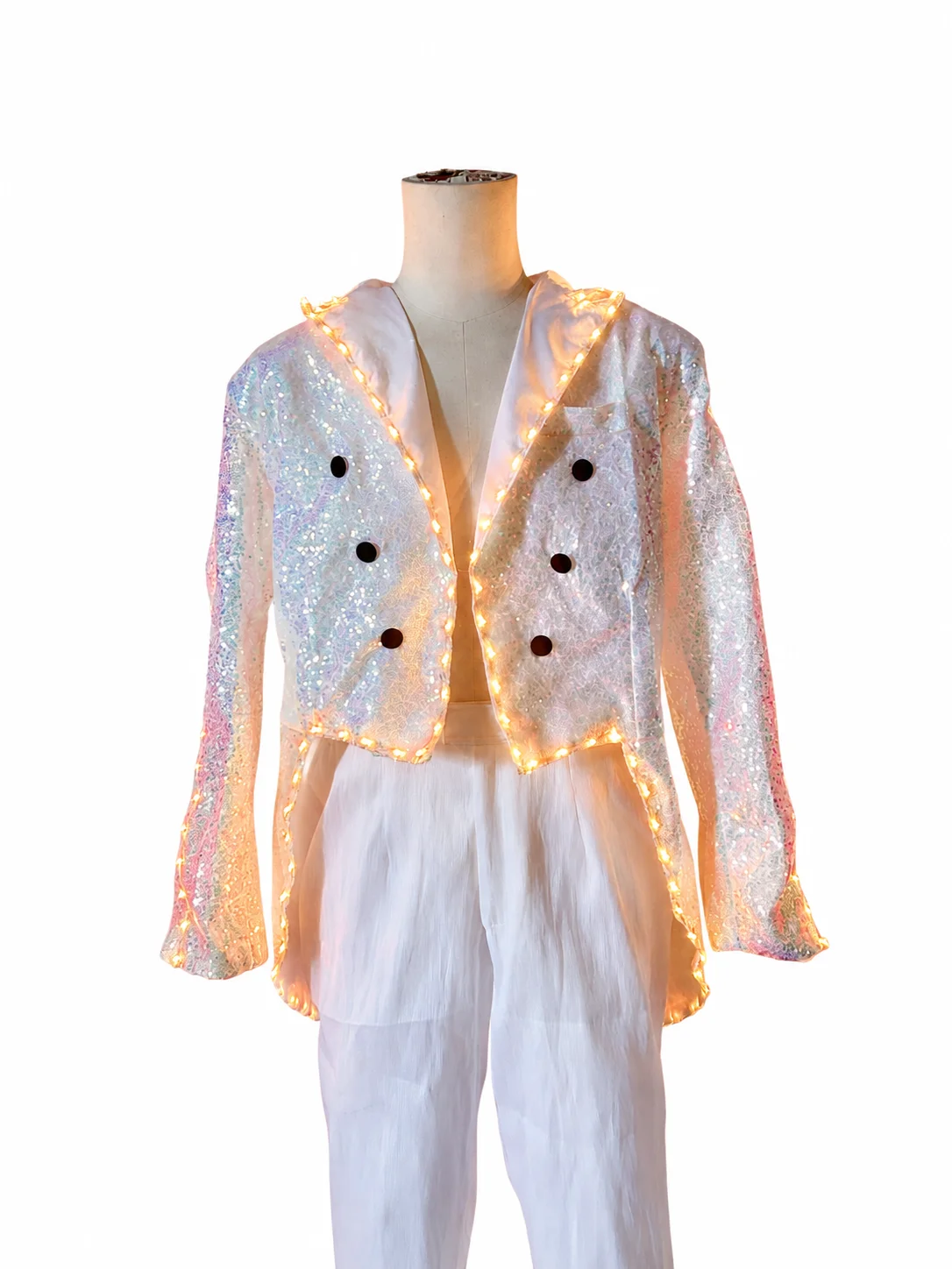 Men's LED Light Up Vest - Fiber Optic Nightclub Costume with High Visibility Edges-Cyberpunk Street Style: Glowing Fiber Optic V
Men's LED Light Up Vest - Fiber Optic Nightclub Costume with High Visibility Edges-Cyberpunk Street Style: Glowing Fiber Optic V