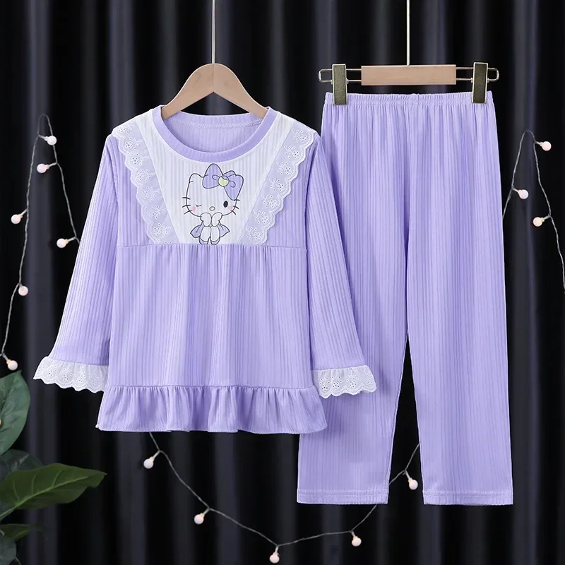 Sanrio Cotton Long Sleeve sleepwear hello kitty Children's Pajamas Girl Summer Jacquard Princess Boys' nightgown Set robes
Sanrio Cotton Long Sleeve sleepwear hello kitty Children's Pajamas Girl Summer Jacquard Princess Boys' nightgown Set robes