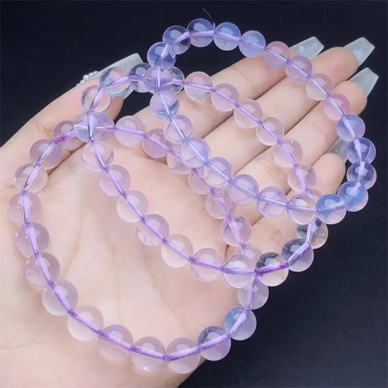 8MM Natural Albite Jadeite Purple Quartz Bracelet Handmade Crystal Quartz Jewelry Stretch Bangle Children Birthday Gift 1pcs
8MM Natural Albite Jadeite Purple Quartz Bracelet Handmade Crystal Quartz Jewelry Stretch Bangle Children Birthday Gift 1pcs