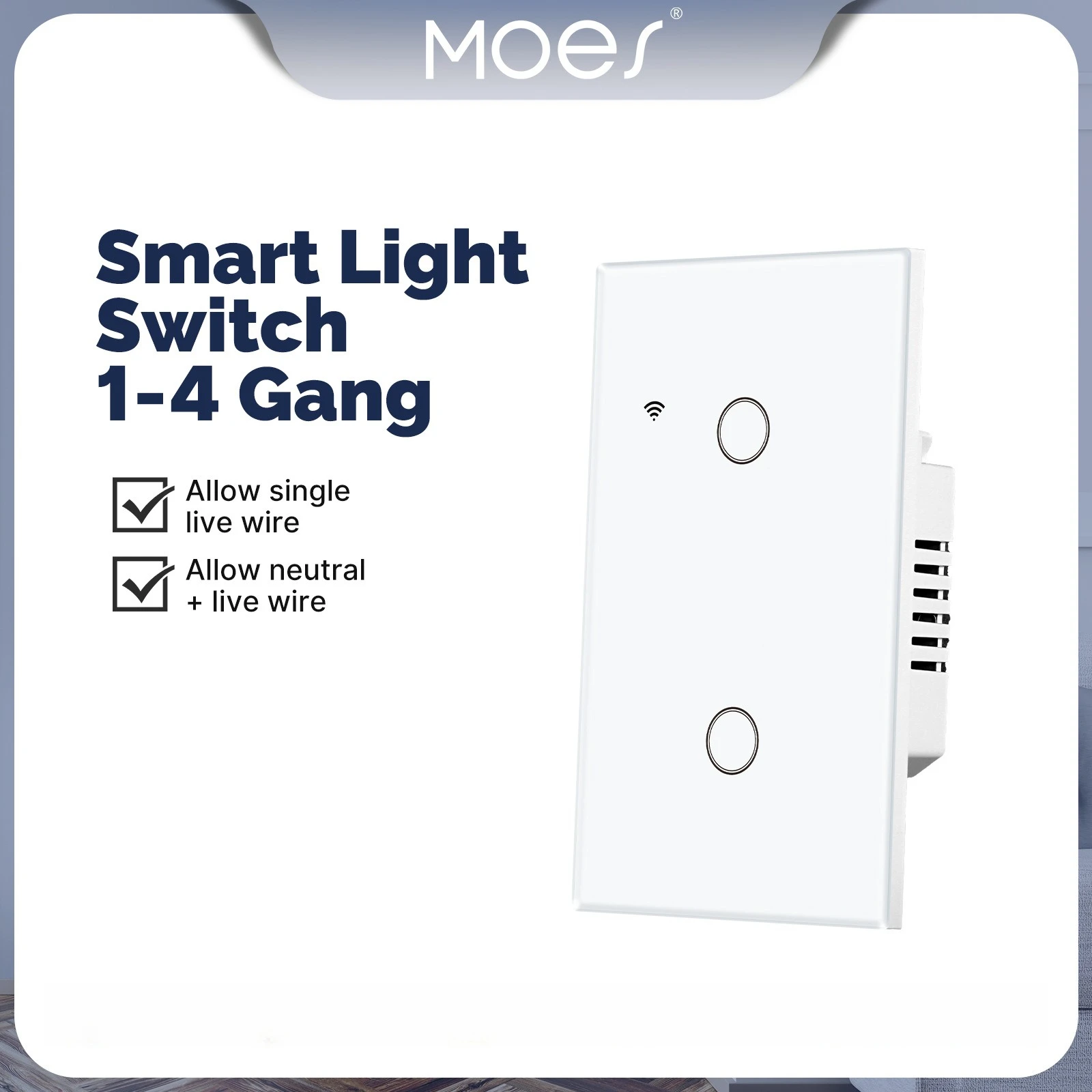 TUYA Timing Voice Control, Smart Home WiFi Switch App, Single Neutral and Live Wire Universal Wall Smart Switch
TUYA Timing Voice Control, Smart Home WiFi Switch App, Single Neutral and Live Wire Universal Wall Smart Switch