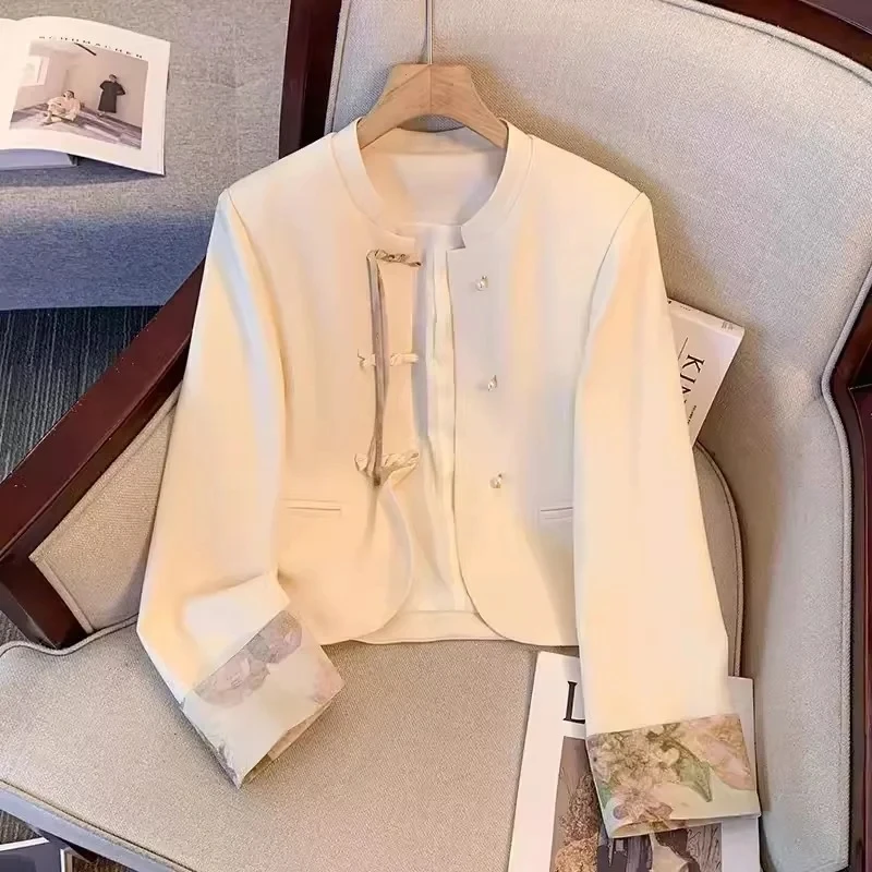 2024 Spring New New Chinese Style National Wind Women's High-Grade Blazer Joker Tang Suit Buckle Stitching Cuff Outcoat Ladies
2024 Spring New New Chinese Style National Wind Women's High-Grade Blazer Joker Tang Suit Buckle Stitching Cuff Outcoat Ladies