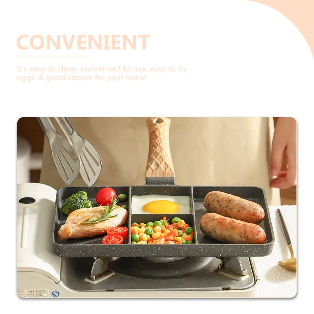 Multi-Function Non-Stick Aluminum Alloy Egg With Handle Divided Grooves Breakfast Frying Pan Daily Use Kitchen Steak Pan
Multi-Function Non-Stick Aluminum Alloy Egg With Handle Divided Grooves Breakfast Frying Pan Daily Use Kitchen Steak Pan