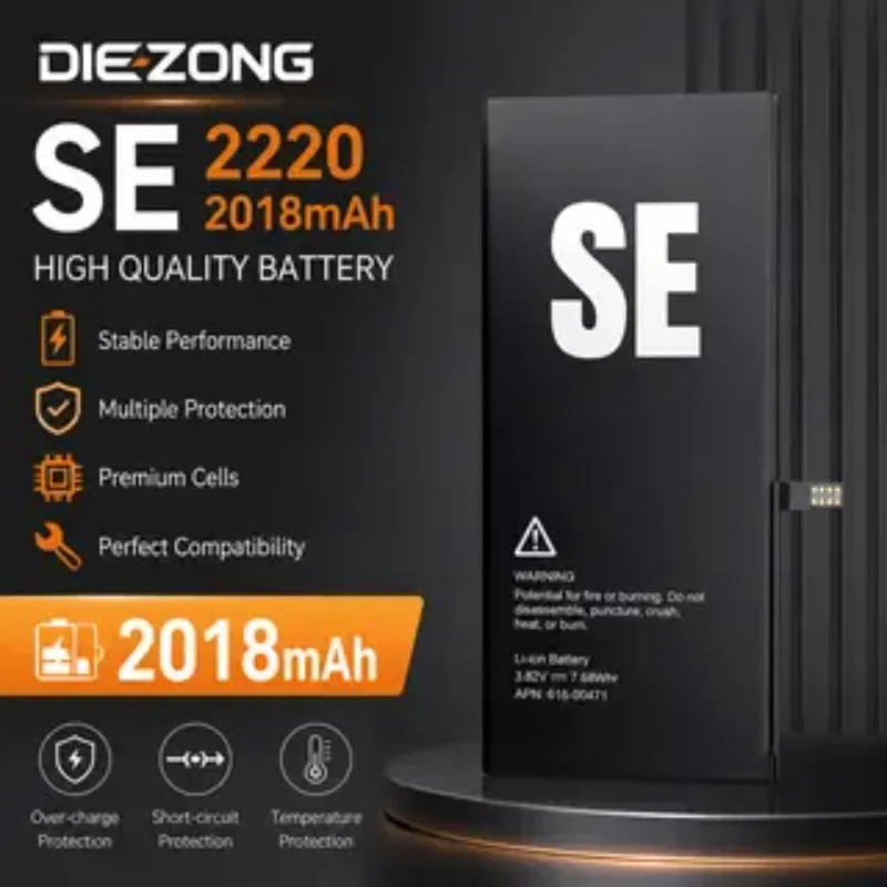 Fast Shipping Large capacity 2018mAh Battery For iPhone SE 2022/A2783/A2595/A2785/A2782/A2784 Batteries New High Quanlity
Fast Shipping Large capacity 2018mAh Battery For iPhone SE 2022/A2783/A2595/A2785/A2782/A2784 Batteries New High Quanlity