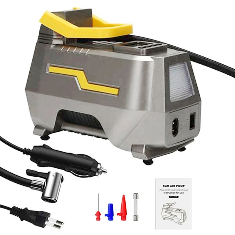 Car AC/DC 12V Tire Inflator Portable Air Compressor Digital Air Pump With LED Light & Long Power Cords Home
Car AC/DC 12V Tire Inflator Portable Air Compressor Digital Air Pump With LED Light & Long Power Cords Home