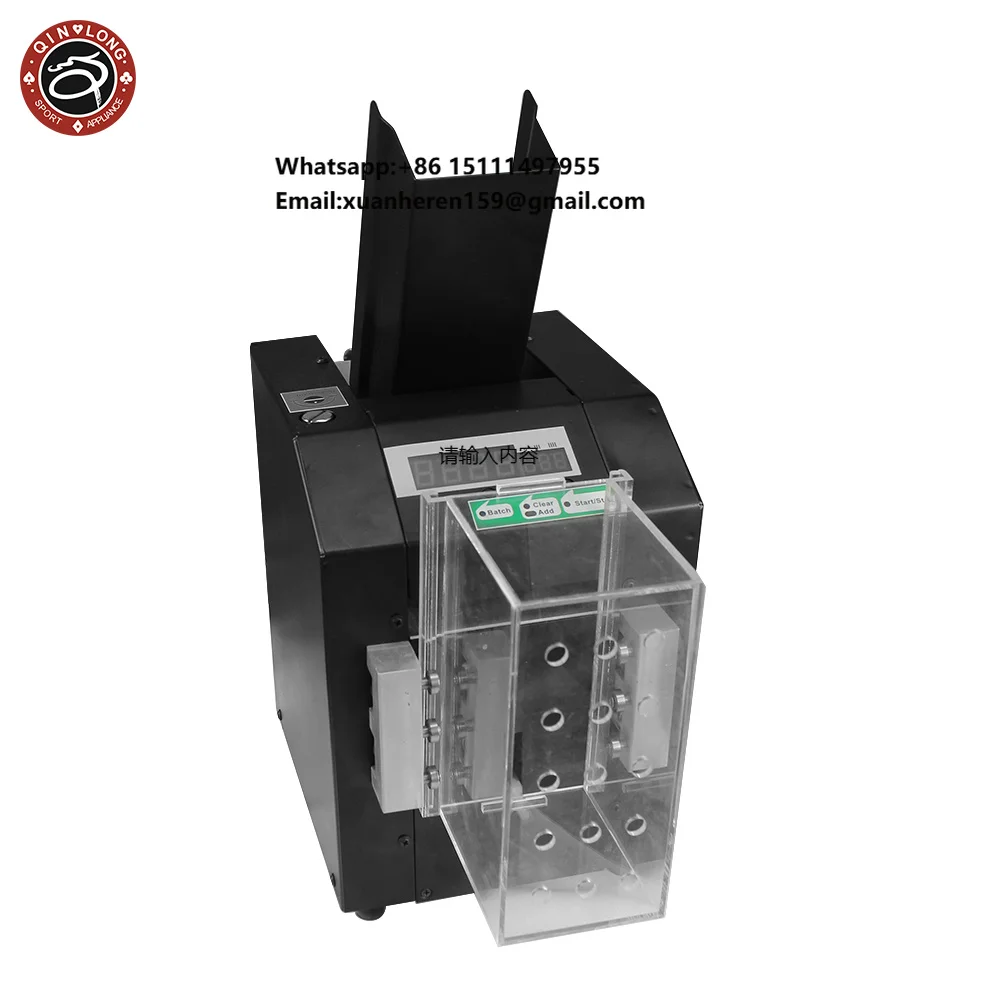 Casino Shuffling Machine for Counting the Number of Playing Poker Cards Texas Chips Customize Clay ABS Roulette Wheels
Casino Shuffling Machine for Counting the Number of Playing Poker Cards Texas Chips Customize Clay ABS Roulette Wheels