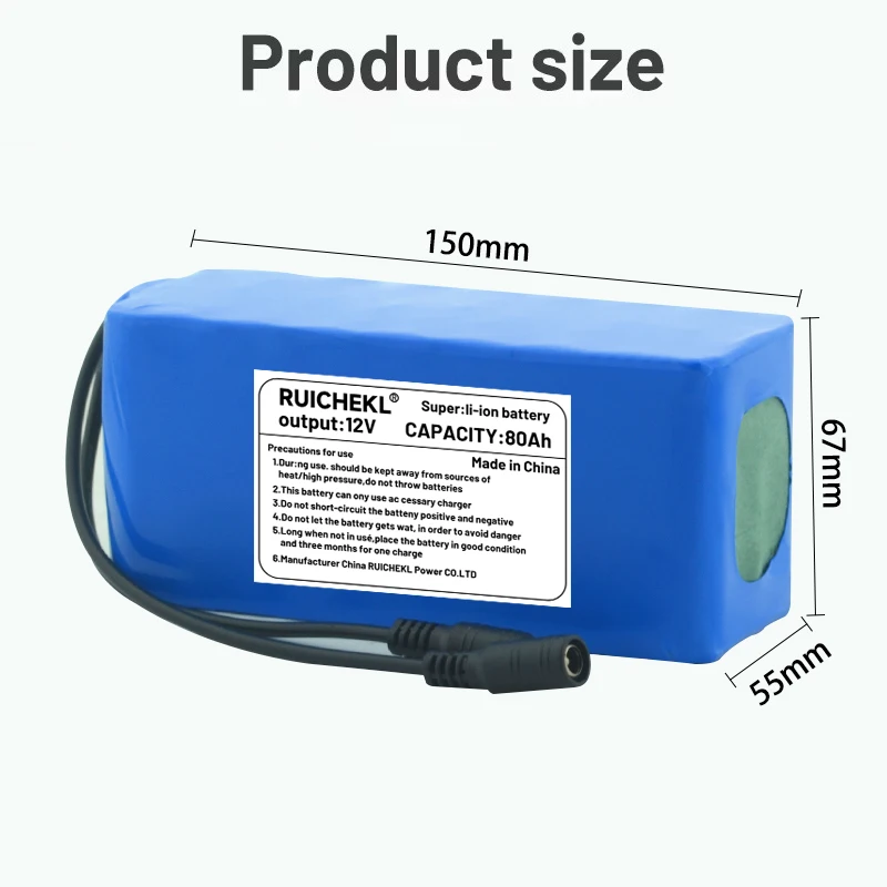 100% New 12V 88Ah battery pack 18650 lithium ion DC12.6V super rechargeable battery with BMS+charger,suitable for miner's lamp
100% New 12V 88Ah battery pack 18650 lithium ion DC12.6V super rechargeable battery with BMS+charger,suitable for miner's lamp