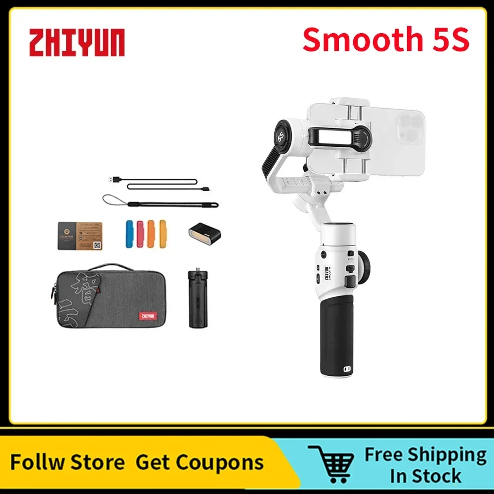 ZHIYUN Smooth 5S 3-Axis Handheld Smartphone Gimbals Stabilizer For iPhone 15 14 Pro /Xiaomi /VS DJI OM 6/OM5 Video Recording
ZHIYUN Smooth 5S 3-Axis Handheld Smartphone Gimbals Stabilizer For iPhone 15 14 Pro /Xiaomi /VS DJI OM 6/OM5 Video Recording