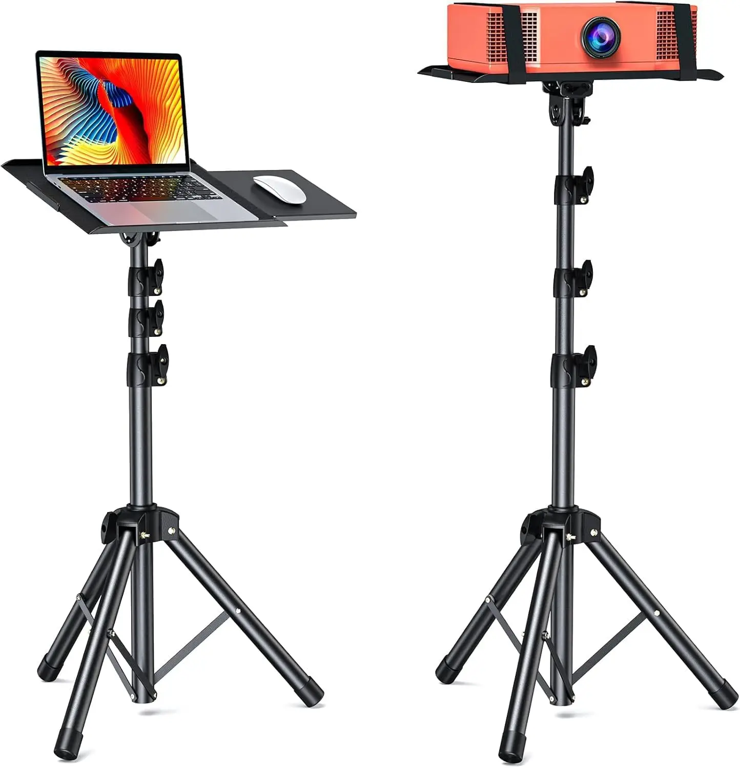 Foldable Projector Tripod Stand, Multipurpose Laptop Stand with Removable Mouse Tray, Adjustable Height 25-63 Inch, Outdoor
Foldable Projector Tripod Stand, Multipurpose Laptop Stand with Removable Mouse Tray, Adjustable Height 25-63 Inch, Outdoor