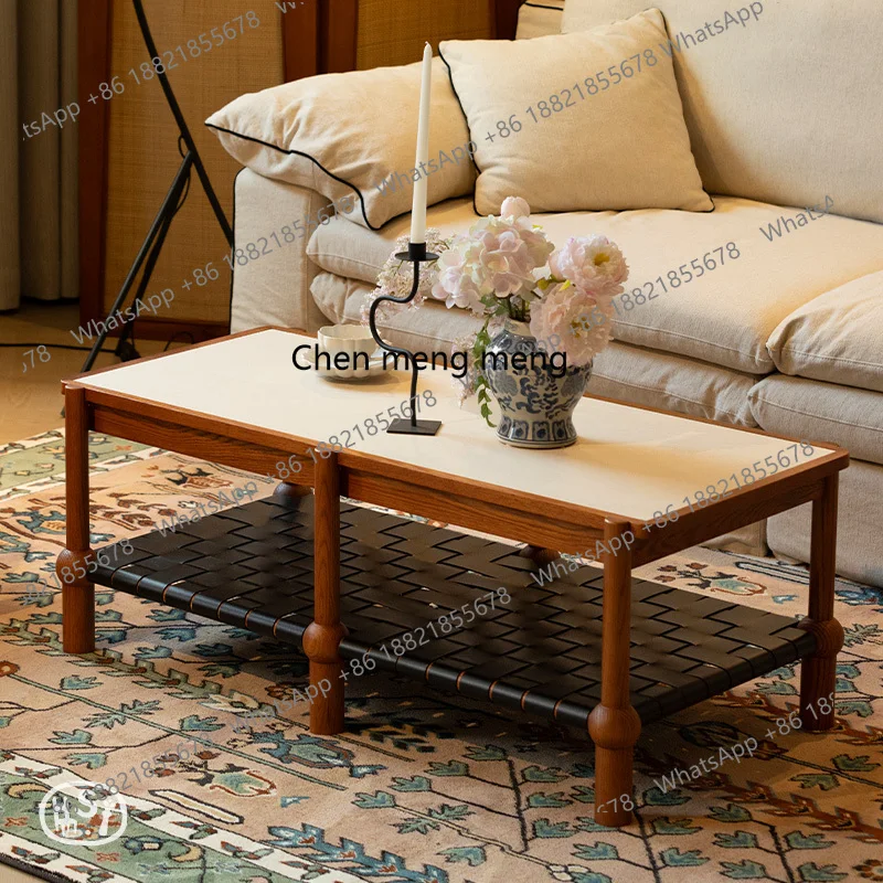 Island coffee table teak-colored slate, French medieval atmosphere living room exquisite multi-functional storage
Island coffee table teak-colored slate, French medieval atmosphere living room exquisite multi-functional storage