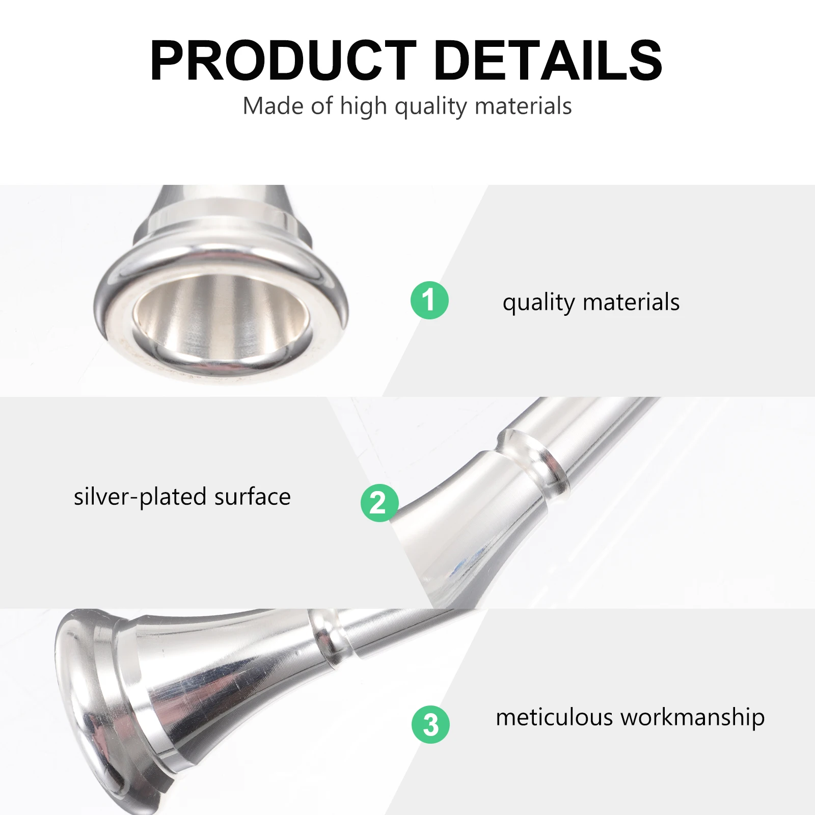 French Horn Mouthpiece Silver Plated Replacement Brass Accessory Trumpet Mouthpieces Instrument Accessories Part Bass
French Horn Mouthpiece Silver Plated Replacement Brass Accessory Trumpet Mouthpieces Instrument Accessories Part Bass