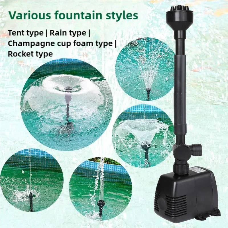 Gardening Pump Pond Fountain Pump Fish Pond Submersible Pump Multi Color Submersible Fountain Pump with Various Fancy Nozzles
Gardening Pump Pond Fountain Pump Fish Pond Submersible Pump Multi Color Submersible Fountain Pump with Various Fancy Nozzles