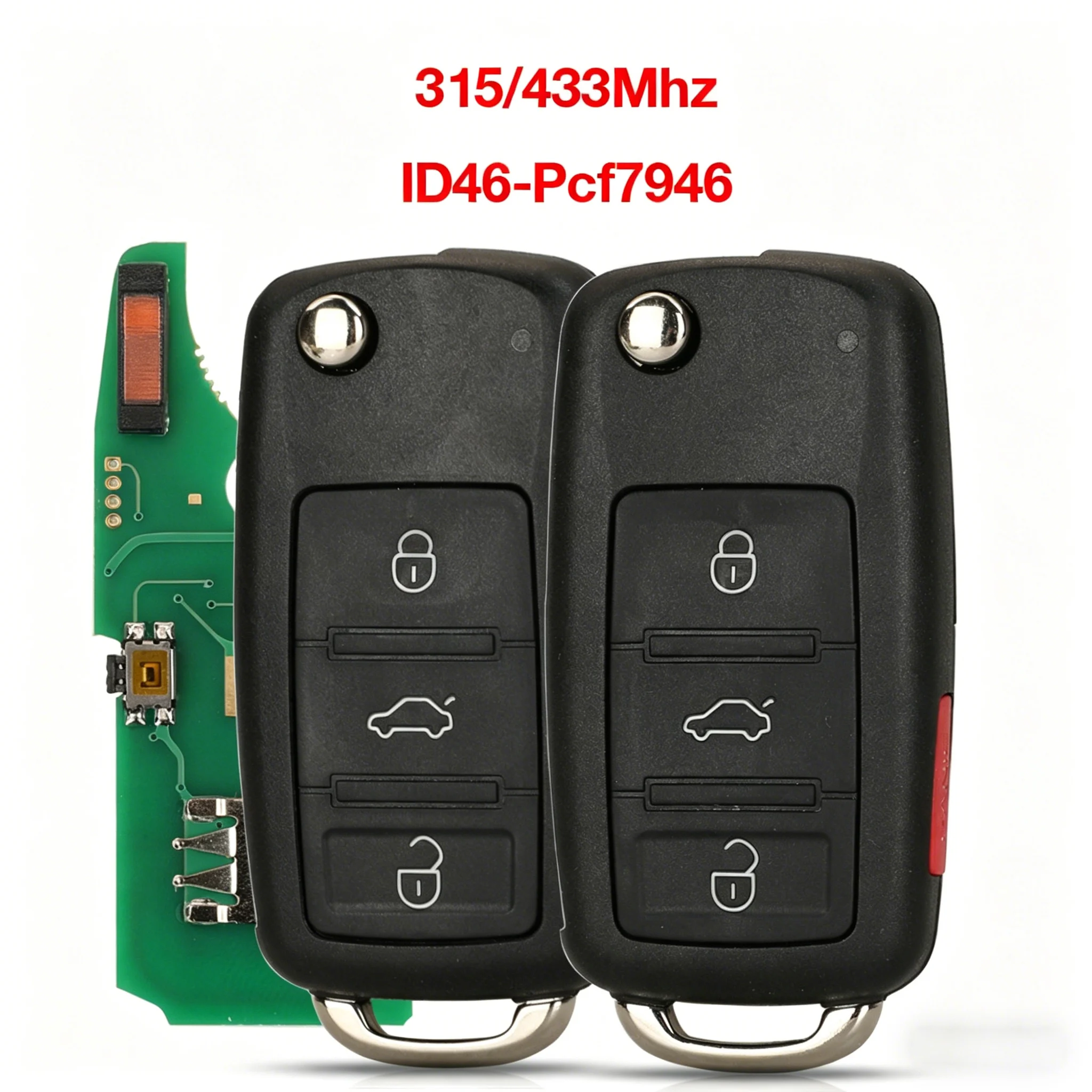 3/4 Button Semi-Smart Flip Remote Car Key 315/433MHz ID46 Chip 3D0959753AK HU66 For VW Volkswagen Touareg Phaeton Accessories
3/4 Button Semi-Smart Flip Remote Car Key 315/433MHz ID46 Chip 3D0959753AK HU66 For VW Volkswagen Touareg Phaeton Accessories