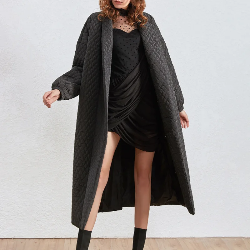 Retro diamond cotton-padded clothes, lantern sleeves, loose and thin tops, fashionable solid colors, versatile, simple luxury te
Retro diamond cotton-padded clothes, lantern sleeves, loose and thin tops, fashionable solid colors, versatile, simple luxury te