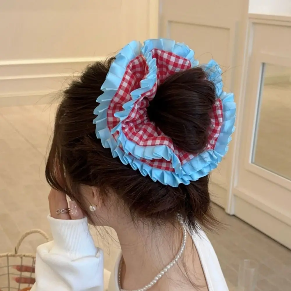 Personality Sweet Lattice Hair Scrunchies Cloth Korean Style Ruffle Hair Rope Hair Rope Ponytail Holder Oversized Hair Tie Daily
Personality Sweet Lattice Hair Scrunchies Cloth Korean Style Ruffle Hair Rope Hair Rope Ponytail Holder Oversized Hair Tie Daily