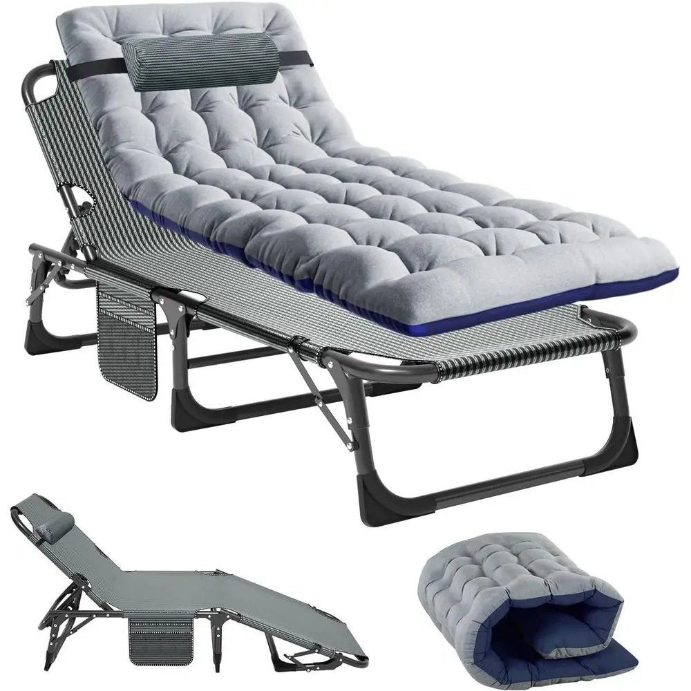 Folding Camping Cots Sleeping Cots for Adults, Adjustable 4-Position Folding Chaise Outdoor Patio Lounge Chairs, Portable Folding Bed Reclining Chair for Camping Pool Beach Patio Sun Tanning
Folding Camping Cots Sleeping Cots for Adults, Adjustable 4-Position Folding Chaise Outdoor Patio Lounge Chairs, Portable Folding Bed Reclining Chair for Camping Pool Beach Patio Sun Tanning