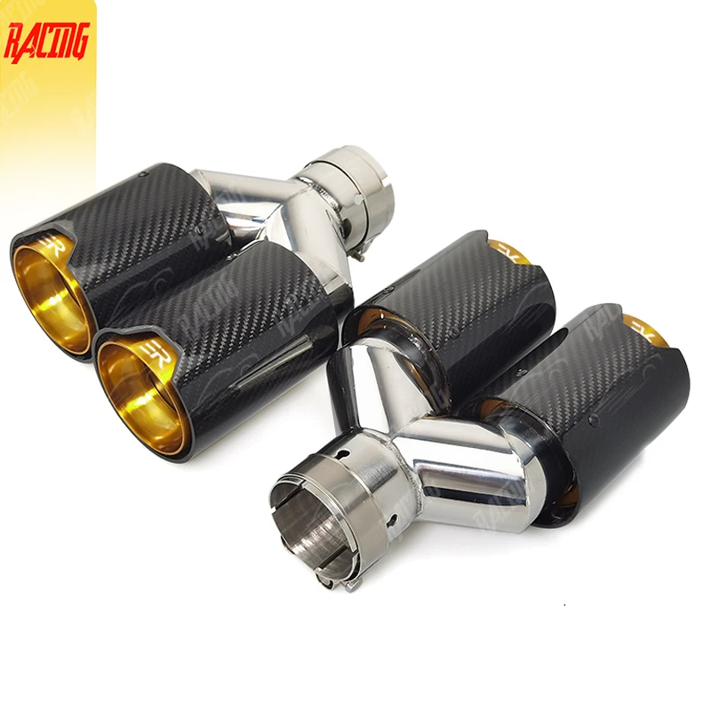 Car Carbon Fiber Glossy Muffler Tip Y Shape Double Exit Exhaust Pipe Nozzle Decoration Universal Stainless Black for BMW
Car Carbon Fiber Glossy Muffler Tip Y Shape Double Exit Exhaust Pipe Nozzle Decoration Universal Stainless Black for BMW