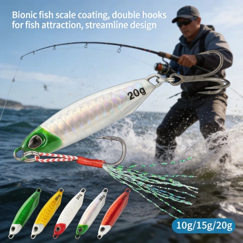 Iron Plate Jig Long Casting Double Hooks Lead Fish Metal Lure Slow Jigging For Spanish Mackerel Saltwater Fishing Tackle
Iron Plate Jig Long Casting Double Hooks Lead Fish Metal Lure Slow Jigging For Spanish Mackerel Saltwater Fishing Tackle