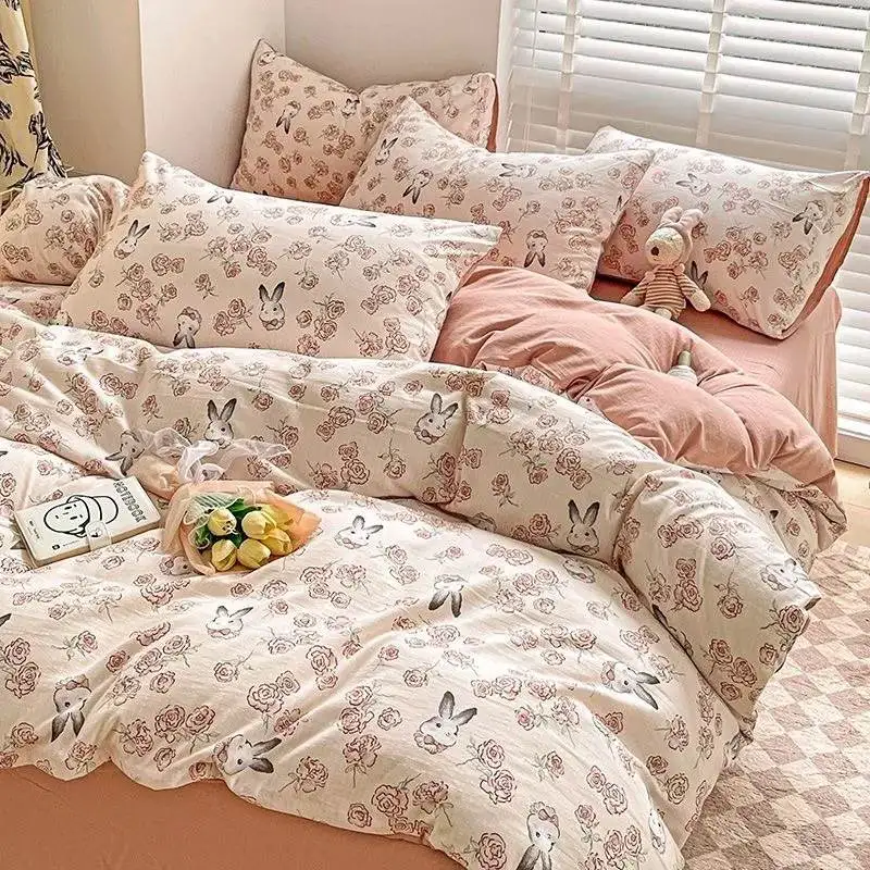 Ins Style Washed Cotton Bedding Set Three Piece Quilt Coverlet Duvet Cover Sheet for College Students Dormitory Bedding
Ins Style Washed Cotton Bedding Set Three Piece Quilt Coverlet Duvet Cover Sheet for College Students Dormitory Bedding