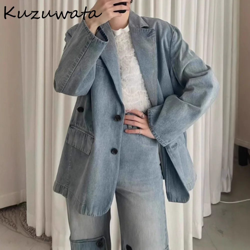 Kuzuwata Vintage Age Reduction Safari Style Blazer Denim Elegant Casual Slim Wide Type Outwears Japan New All-match Loose Coat
Kuzuwata Vintage Age Reduction Safari Style Blazer Denim Elegant Casual Slim Wide Type Outwears Japan New All-match Loose Coat