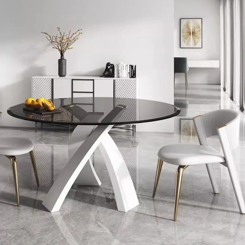 Hotel Round Dining Table Kitchen Luxury Nordic Outdoor Balcony Dining Table Garden Makeup Desk Livingroom Furniture Sets
Hotel Round Dining Table Kitchen Luxury Nordic Outdoor Balcony Dining Table Garden Makeup Desk Livingroom Furniture Sets