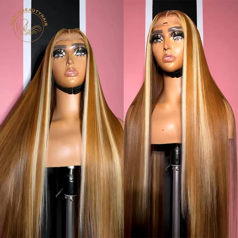 Blonde Brown Highlight Colored Lace Front Human Hair Wig Straight Pre Plucked 13x6 HD Transparent Lace Frontal Wigs For Women
Blonde Brown Highlight Colored Lace Front Human Hair Wig Straight Pre Plucked 13x6 HD Transparent Lace Frontal Wigs For Women