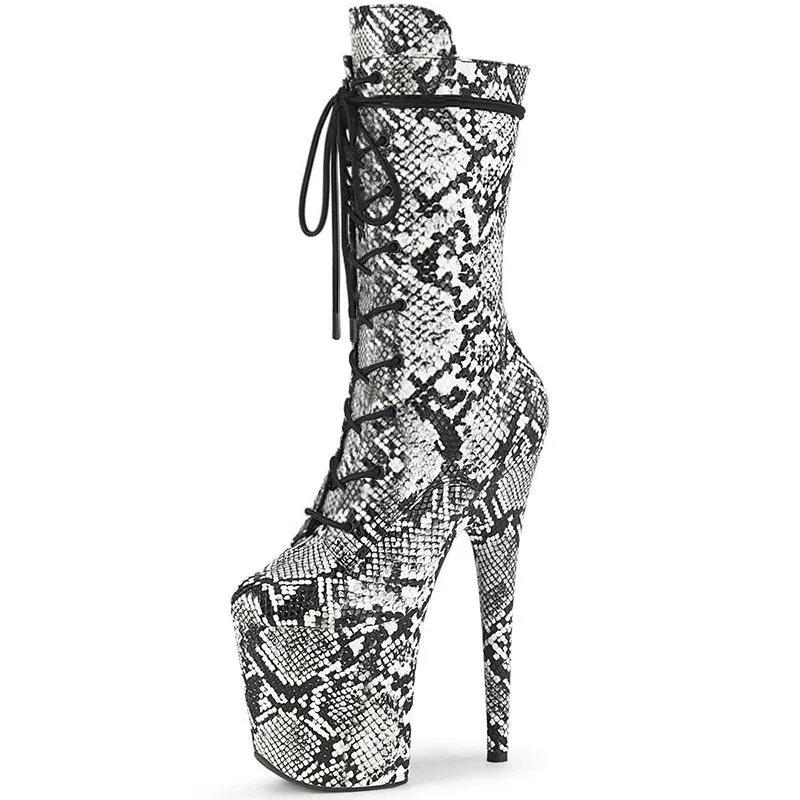 Pole dance shoes snake grain leather super high heel stiletto 20cm celebrity model sexy catwalk short boots
Pole dance shoes snake grain leather super high heel stiletto 20cm celebrity model sexy catwalk short boots