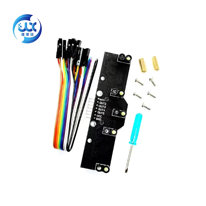5 channel digital tracking sensor, 5-channel gray line patrol module, photoelectric red line color recognition
5 channel digital tracking sensor, 5-channel gray line patrol module, photoelectric red line color recognition
