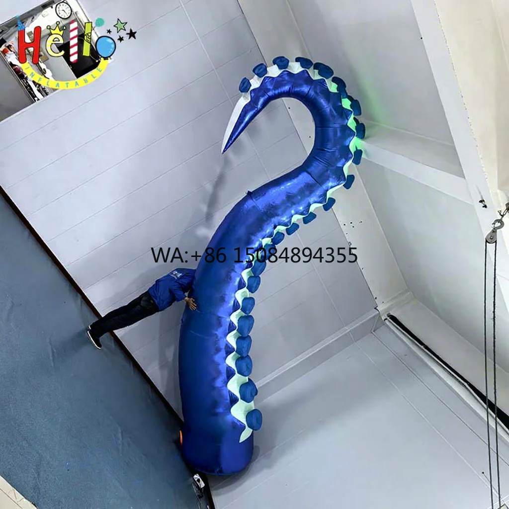 Giant 6m Height Inflatable Octopus Tentacle Model Blue Sea Animal Leg with LED Lights for Roof and Stage Decoration
Giant 6m Height Inflatable Octopus Tentacle Model Blue Sea Animal Leg with LED Lights for Roof and Stage Decoration