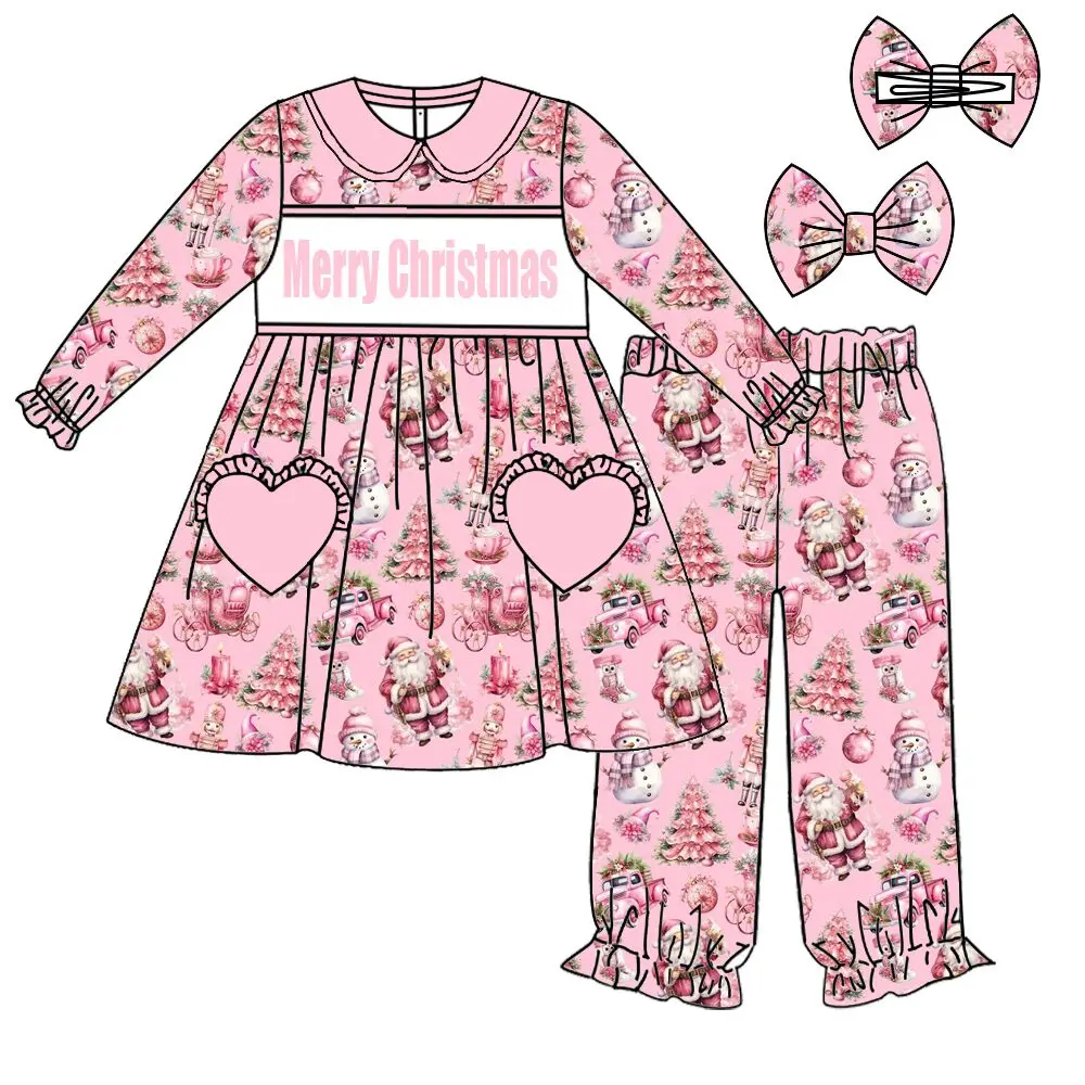 Новая оптовая продажа, детская рождественская одежда, рождественская одежда с длинными рукавами, пижамный комплект для мальчиков и девочек
Новая оптовая продажа, детская рождественская одежда, рождественская одежда с длинными рукавами, пижамный комплект для мальчиков и девочек