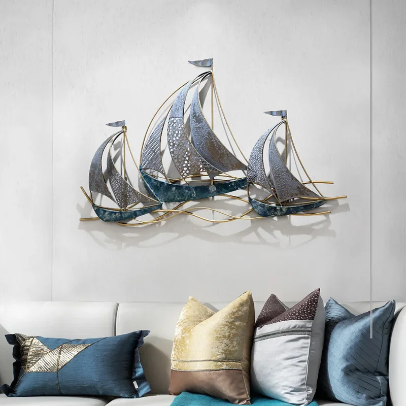 Modern Wrought Iron Sailboat Wall Decor - 3D Sticker for Home 
Modern Wrought Iron Sailboat Wall Decor - 3D Sticker for Home