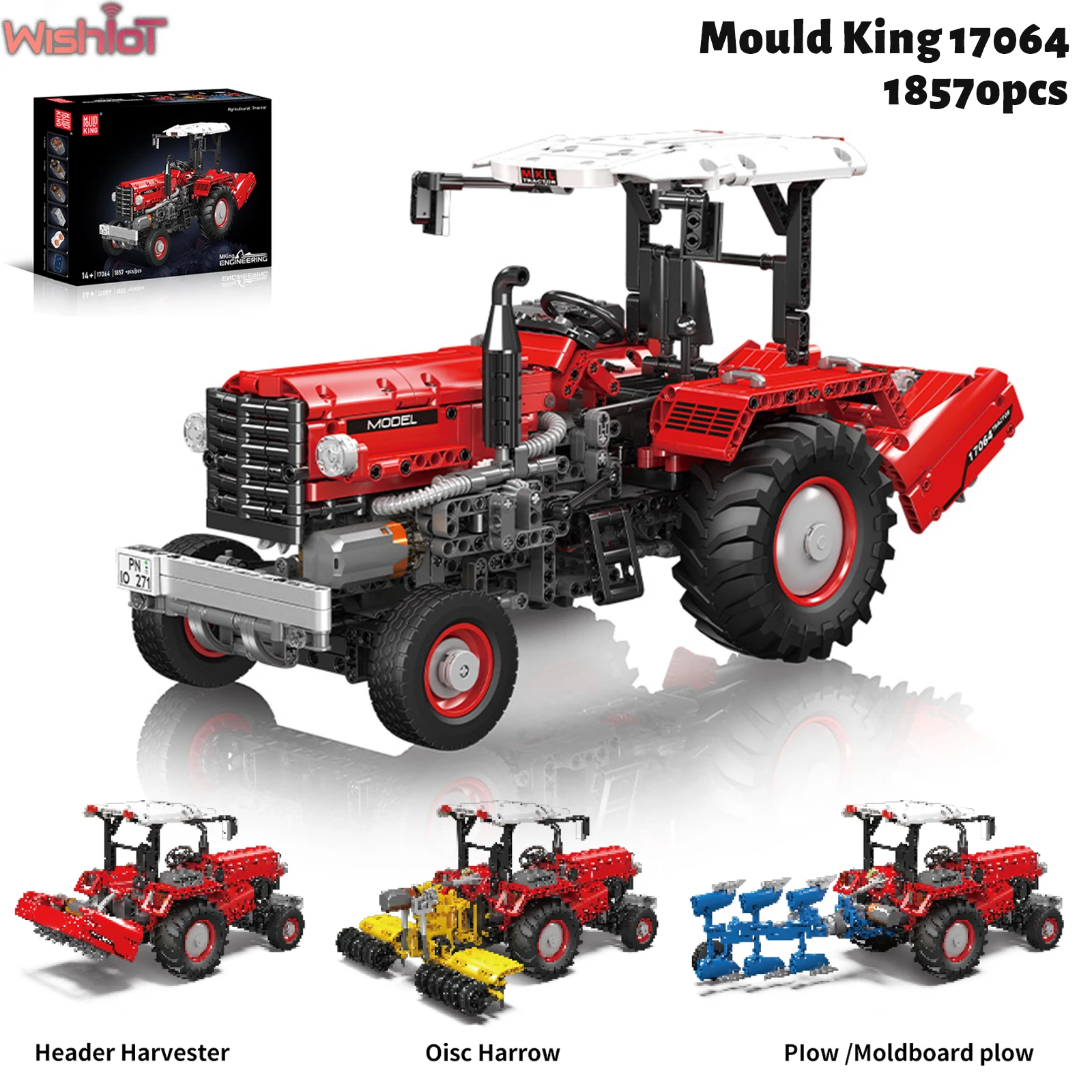 Mold King 17064, сельскохозяйственный трактор, строительные блоки, электрический пульт дистанционного управления, инженерный автомобиль, заднее крепление, переключаемая детская игрушка в подарок
Mold King 17064, сельскохозяйственный трактор, строительные блоки, электрический пульт дистанционного управления, инженерный автомобиль, заднее крепление, переключаемая детская игрушка в подарок