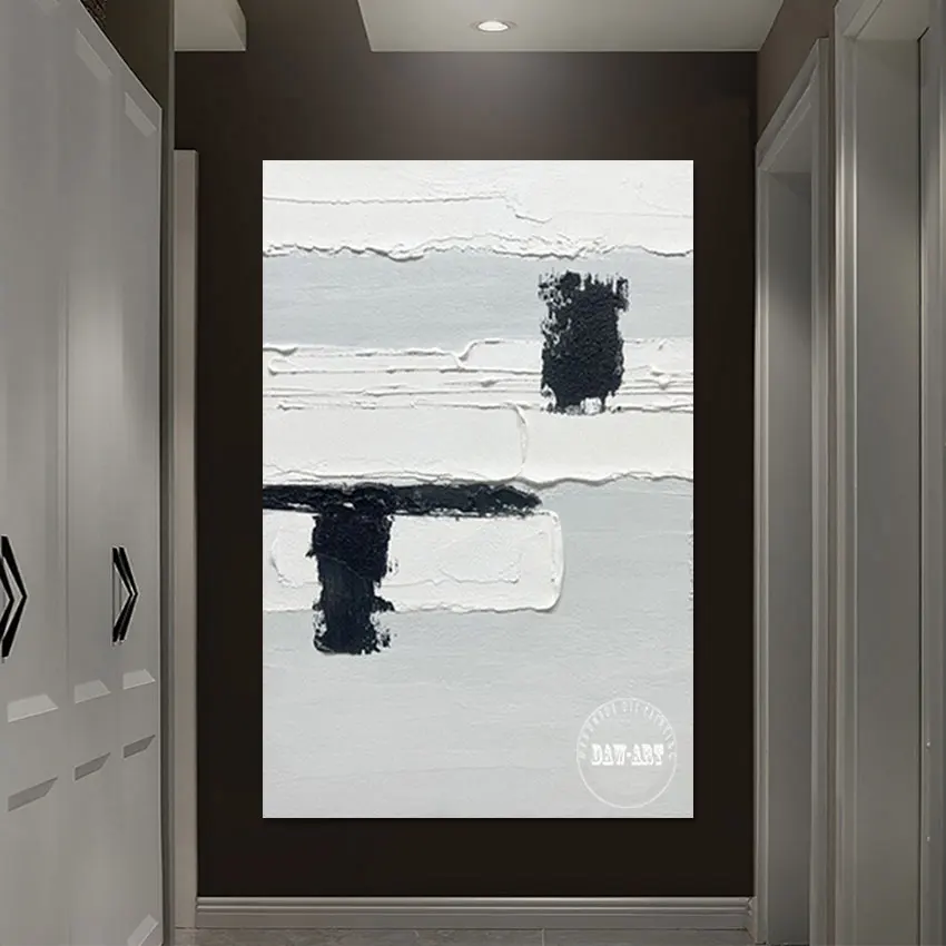 Abstract Decor Linen Canvas Picture Black White Acrylic Texture Frameless Modern European Art Wall Paintings For Living Room
Abstract Decor Linen Canvas Picture Black White Acrylic Texture Frameless Modern European Art Wall Paintings For Living Room