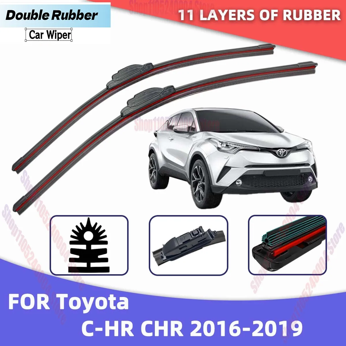 2025 Latest Model Front Windshield Wipers For Toyota C HR CHR 2016-2019 Leven layer Strip Car Wipers 2017 2018
2025 Latest Model Front Windshield Wipers For Toyota C HR CHR 2016-2019 Leven layer Strip Car Wipers 2017 2018