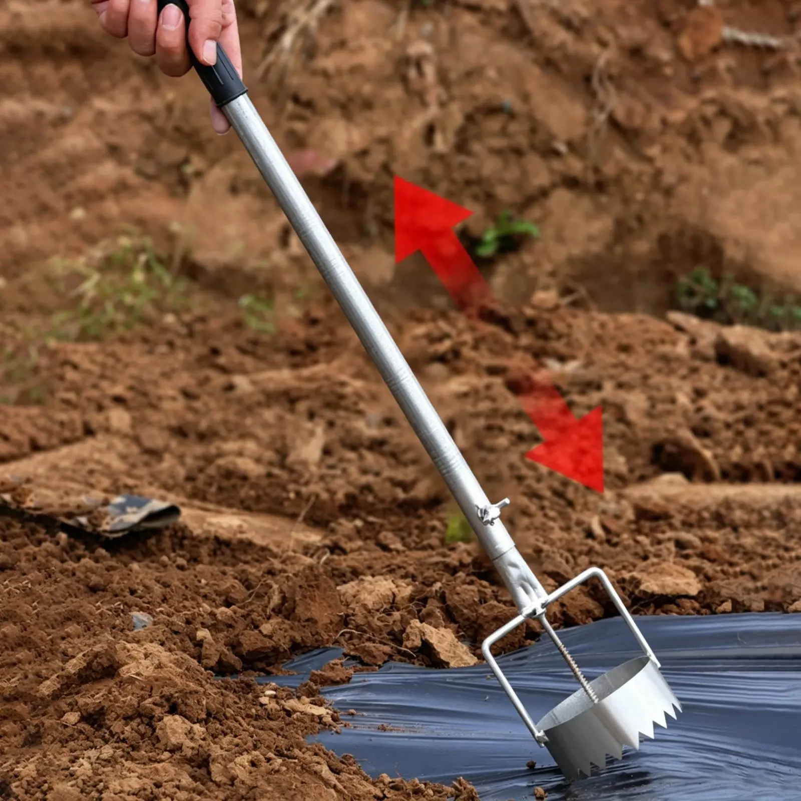 Mulch Film Hole Puncher Labor-Saving Planting Hole Digger Planting Tool Stainless Metal Tip for Farmers, Garden
Mulch Film Hole Puncher Labor-Saving Planting Hole Digger Planting Tool Stainless Metal Tip for Farmers, Garden