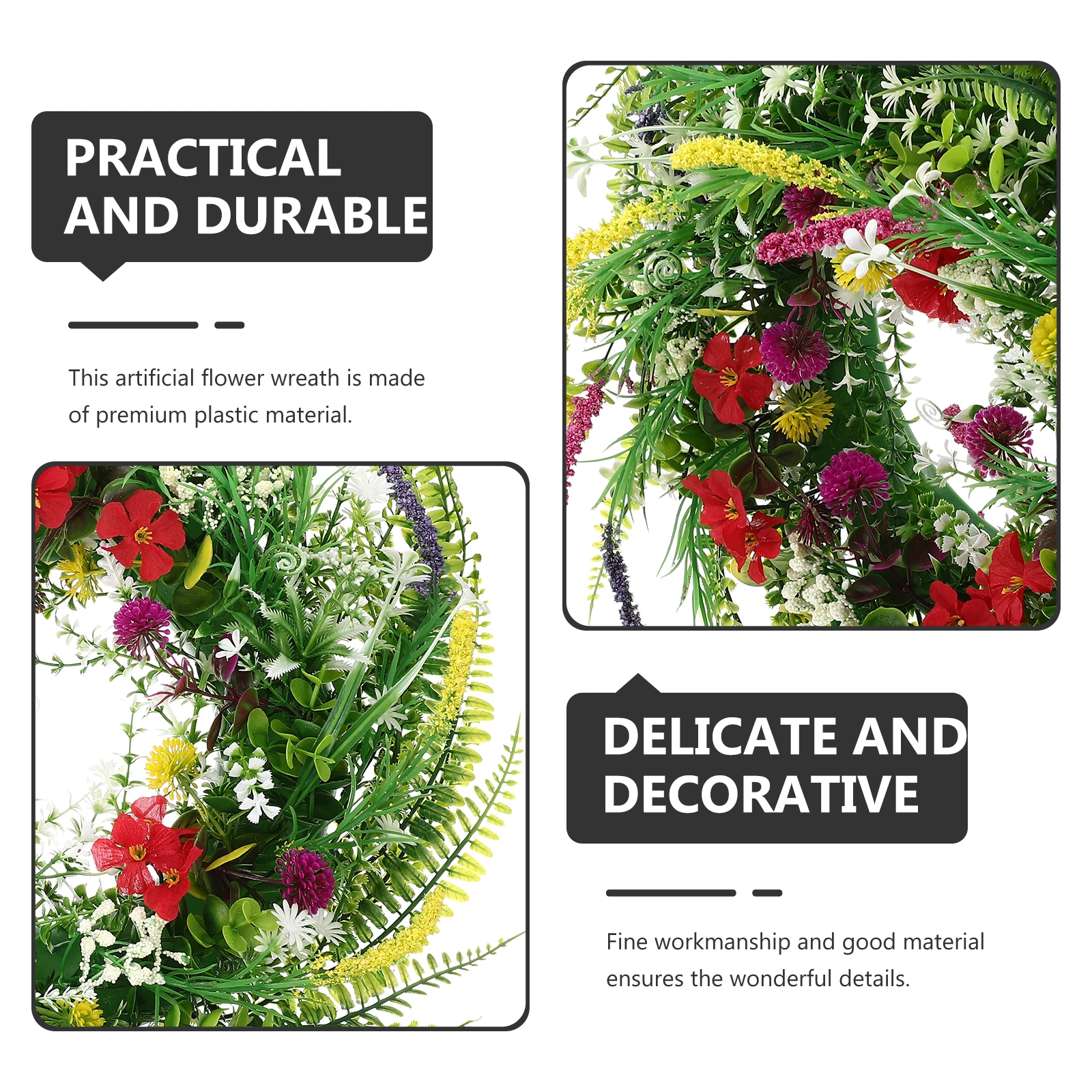 Artificial Flower Wreath Spring Decor Garland Plastic Leaves Front Door Hanging Wall Mount Decoration Adjustable Fake Home
Artificial Flower Wreath Spring Decor Garland Plastic Leaves Front Door Hanging Wall Mount Decoration Adjustable Fake Home