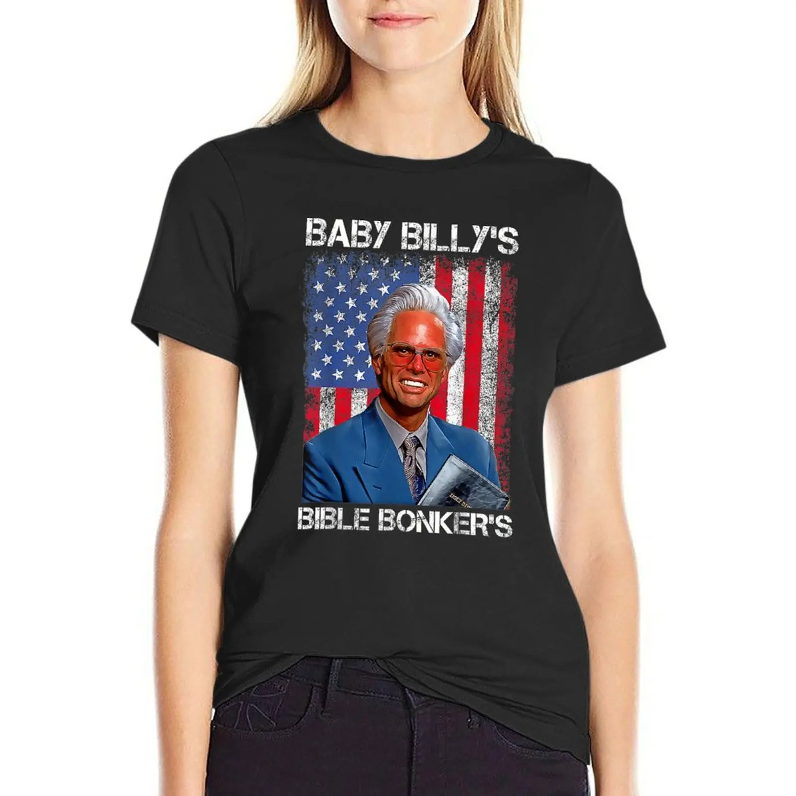 baby billy's bible bonker T-Shirt sublime blanks Female clothing Women's summer blouses 2025
baby billy's bible bonker T-Shirt sublime blanks Female clothing Women's summer blouses 2025